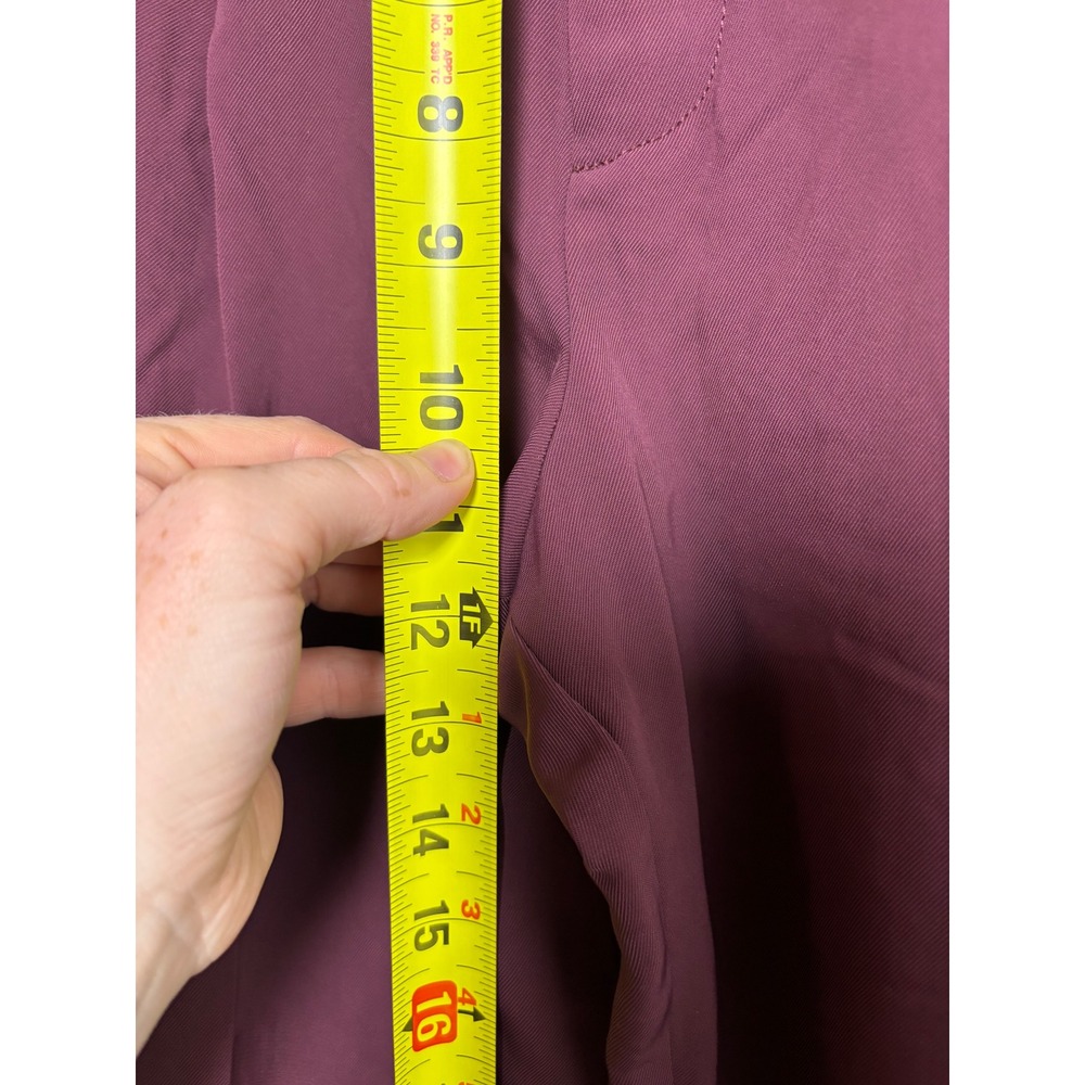 Everlane Italian GoWeave Tapered Pants Burgundy Women's Size 00 NWT - Picture 6 of 9